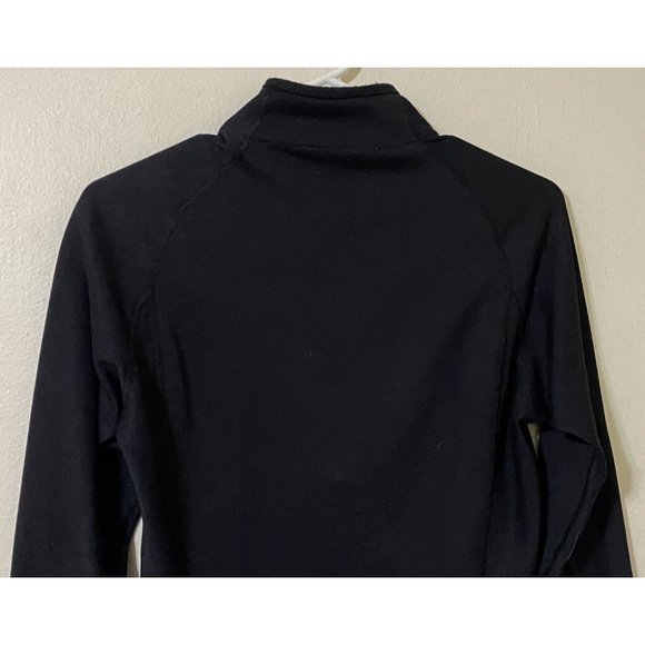 Patagonia Women's Capilene Long Sleeve 1/4 Zip Medium Pullover Black Base Layer - Picture 5 of 7